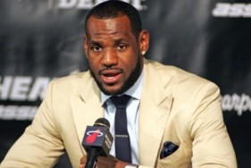 LeBron James white suit